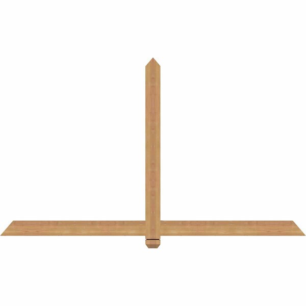 Ekena Millwork Eugene Smooth Timber Gable Bracket, Western Red Cedar, 72"W x 42"H x 1 1/2"D x 3 1/2"F, 14/12 Pitch GBW072X42X0204EUG00SWR - main